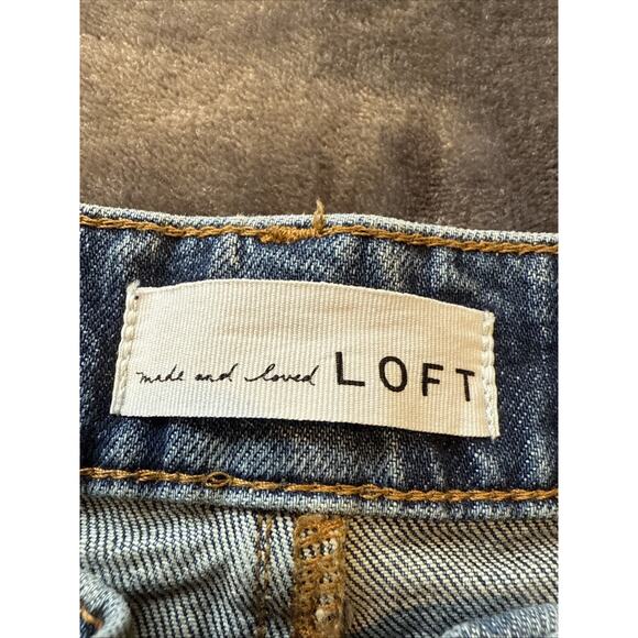 Made And Loved LOFT Women’s Slim Pockets Jeans Raw Hem 0/25 Medium Washed - Picture 5 of 10